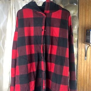 Boston Trader Plaid Flannel Jacket, Fleece Lined